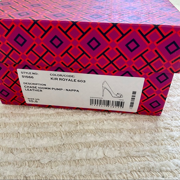NWT Tory Burch Chase pink leather pumps - Picture 5 of 14